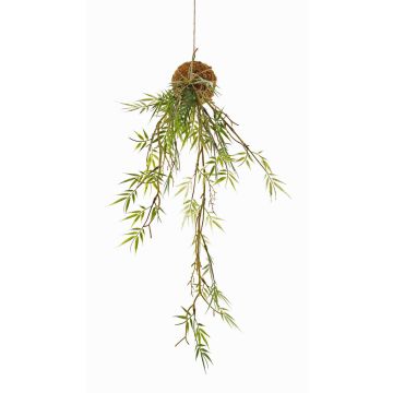 Kunstpflanze Bambus Hänger ALECTO auf Moosball, grün, 60cm
