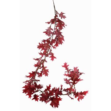 Künstliche Eichen Girlande ERASMIA, burgunderrot, 180cm