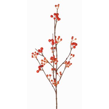 Künstlicher Schneebeeren Zweig HARMONIA, Beeren, orange, 80cm