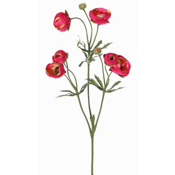 Ranunkel künstlich YARIS, pink-grün, 65cm, Ø3-4,5cm
