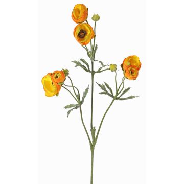 Ranunkel künstlich YARIS, orange-gelb, 65cm, Ø3-4,5cm