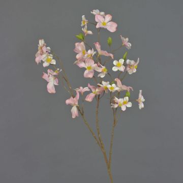 Kunstblume Hartriegel NARIUS mit Blüten, rosa-weiß, 80cm, Ø4-7cm