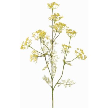 Künstlicher Dillzweig WINCENT mit Blüten, gelb, 80cm, Ø5-7cm