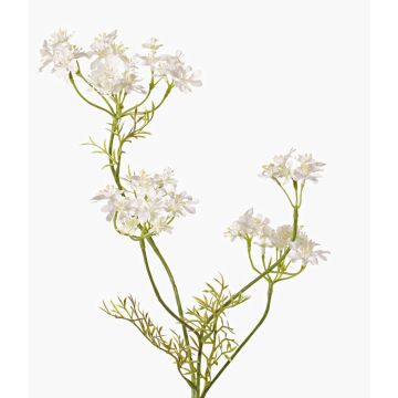 Künstlicher Zweig Wilde Möhre KALOMIRA, weiß, 85cm, Ø6-10cm