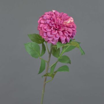 Textilblume Pompon-Dahlie MILEYA, violett-pink-creme, 75cm, Ø12cm