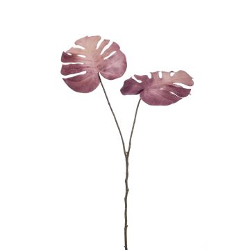 Kunstzweig Philodendron Monstera Deliciosa NAHUEL, violett-grau, 50cm