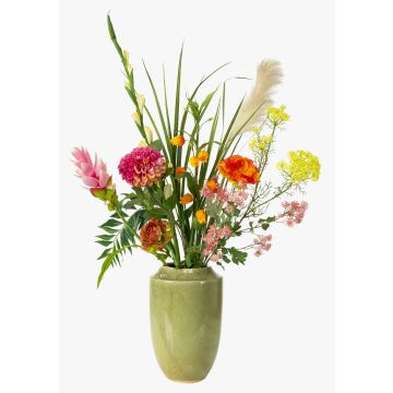 Kunstblumenstrauß FEME, pink-orange, 120cm, Ø60cm