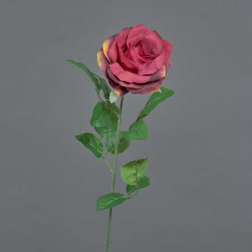Kunstblume Rose PEZOS, burgunderrot, 60cm, Ø10cm