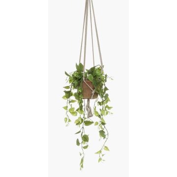 Kunstpflanze Philodendron Scandens Blumenampel RUESCA, Terracotta Topf, 90cm