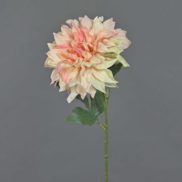Dahlie künstlich NATSU, rosa-creme, 60cm, Ø17cm