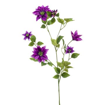 Große Kunstblume Clematis HIKARI, lila, 110cm, Ø5-14cm