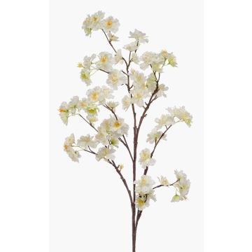 Große Kunstblume Kirschblütenzweig GIMA mit Blüten, creme-gelb, 120cm