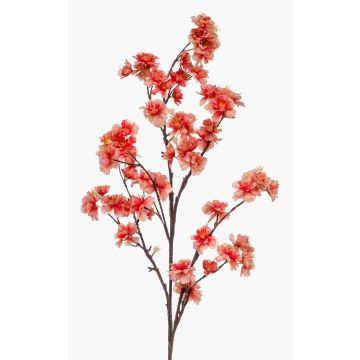 Große Kunstblume Kirschblütenzweig GIMA mit Blüten, koralle, 120cm