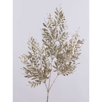 Deko Vogelbeeren Zweig CAZENAC, Früchte, Glitzer, champagner, 75cm Deko Vogelbeeren Zweig CAZENAC, Früchte, Glitzer, champagner, 75cm