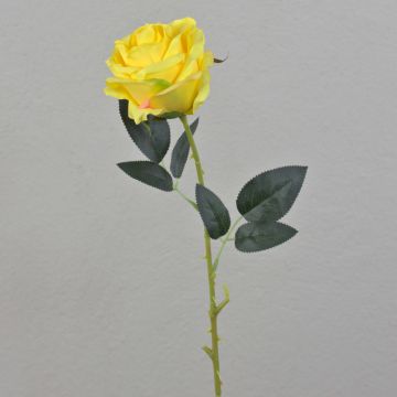 Künstliche Rose ELEAZAR, gelb, 65cm, Ø9cm Künstliche Rose ELEAZAR, gelb, 65cm, Ø9cm