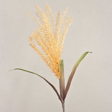 Kunststoffschaum Zweig Pampas Gras künstlich VADIM, orange-creme, 100cm