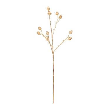 Kunstzweig Eiche AVERUNIA mit Früchten, gold, 80cm