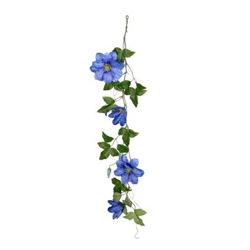 Kunst Girlande Clematis SYLAVRA, blau, 90cm