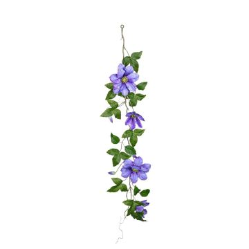 Kunst Girlande Clematis SYLAVRA, violett, 90cm