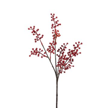 Kunstzweig Scheinbeere HARLENA mit Beeren, rot, 70cm
