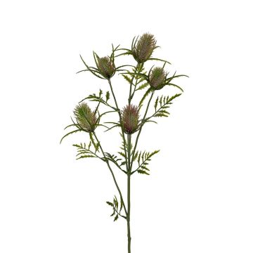 Kunst Zweig Edeldistel DULVERA, rosa-grün, 75cm