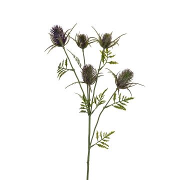 Kunst Zweig Edeldistel DULVERA, violett, 75cm