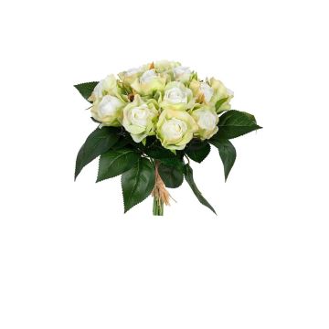 Kunstblumenstrauß Rosenbund MAVIKIA, weiß, 24cm Kunstblumenstrauß Rosenbund MAVIKIA, weiß, 24cm