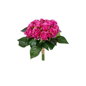 Kunstblumenstrauß Rosenbund MAVIKIA, pink, 24cm Kunstblumenstrauß Rosenbund MAVIKIA, pink, 24cm