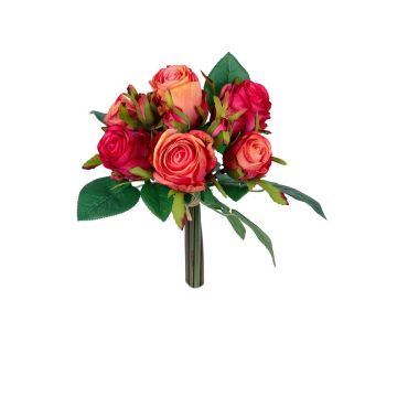 Kunstblumenstrauß Rosenbund NAVESSIA, koralle, 30cm Kunstblumenstrauß Rosenbund NAVESSIA, koralle, 30cm