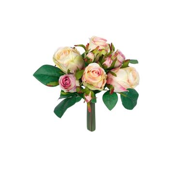 Kunstblumenstrauß Rosenbund NAVESSIA, rosa, 30cm Kunstblumenstrauß Rosenbund NAVESSIA, rosa, 30cm