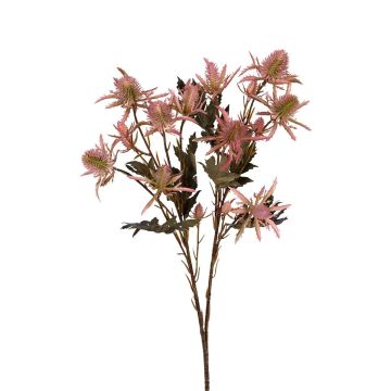 Kunst Zweig Edeldistel KORVELA, rosa, 65cm