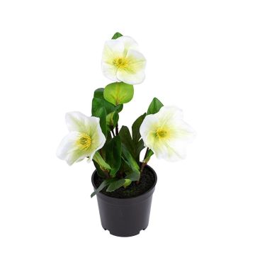 Textilblume Christrose AYANAME, weiß, 28cm Textilblume Christrose AYANAME, weiß, 28cm