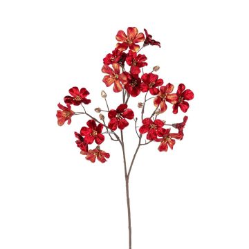 Samt Heliophila Zweig AURVINA, rot, 60cm