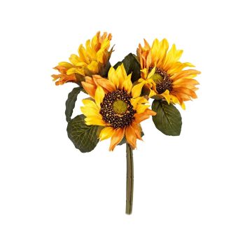 Kunstblumenstrauß Sonnenblumen Bund AZELUNA, gelb, 28cm