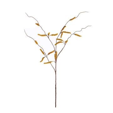 Kunstzweig Amaranth RENELIA mit Blüten, senfgelb, 95cm