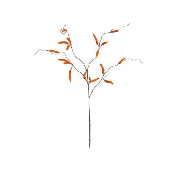 Kunstzweig Amaranth RENELIA mit Blüten, orange, 95cm