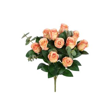Künstliches Gesteck Rose Eukalyptus SHAIBELLE, Steckstab, lachs, 50cm Künstliches Gesteck Rose Eukalyptus SHAIBELLE, Steckstab, lachs, 50cm