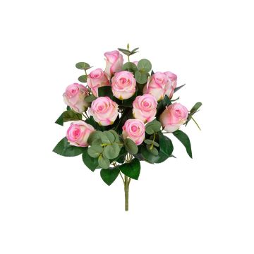 Künstliches Gesteck Rose Eukalyptus SHAIBELLE, Steckstab, rosa-creme, 50cm Künstliches Gesteck Rose Eukalyptus SHAIBELLE, Steckstab, rosa-creme, 50cm