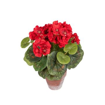 Textilblume Geranie TIENALA im Dekotopf, rot, 35cm
