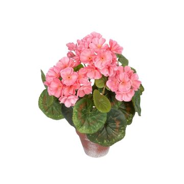 Textilblume Geranie TIENALA im Dekotopf, lachs, 35cm