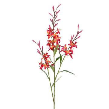 Dekozweig Prachtkerze LAYELLA, orange, 95cm