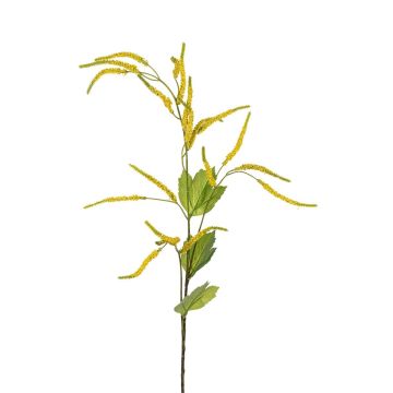 Kunstzweig Amaranth PAULETA mit Blüten, gelb, 90cm