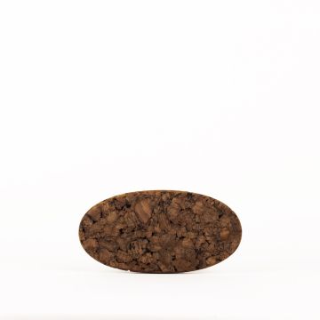 Ovaler Press Untersetzer aus Kork MANARA, dunkel, 20x10x1,8cm