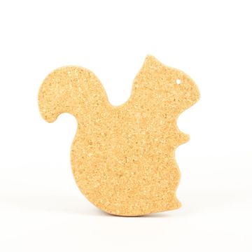 Press Korkuntersetzer Eichhörnchen SKIPPY, natur, 19,5x19x2cm