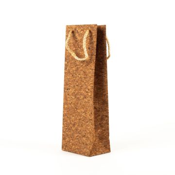 Kork Geschenktasche ALTHEA für Flaschen, dunkel, 12x9x38cm