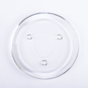 Runder Kerzenteller VINCENTIA aus Glas, klar, Ø14cm Runder Kerzenteller VINCENTIA aus Glas, klar, Ø14cm