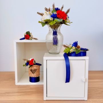 Wo Liebe wächst und Werte blühen - Kundenwunsch Brautstrauß mit Ansteckern von Tina