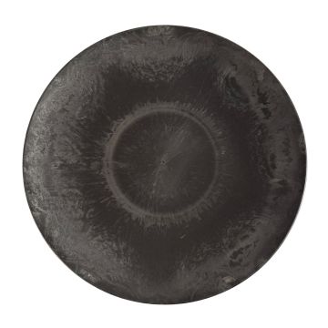 Rundes Dekotablett JEFFERSON, Kunststoff, schwarz, 5cm, Ø45cm