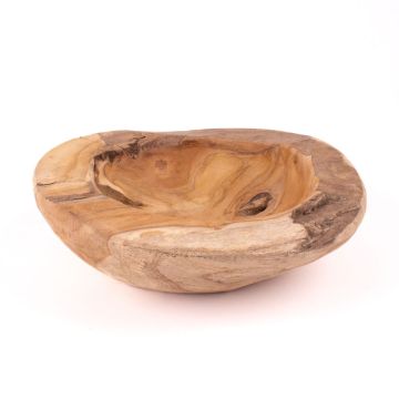 Teakholz Schale PETTER, natur, 7cm, Ø25cm