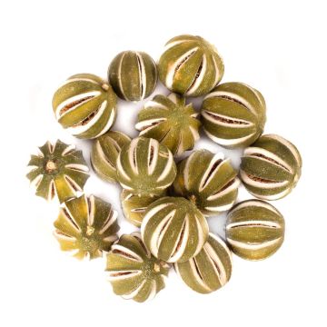 Getrocknete Limetten SIEGLINDE, eingeschnitten, grün, Ø4-5cm, 250g